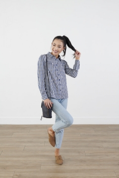 Puff Sleeve Button Up Top
